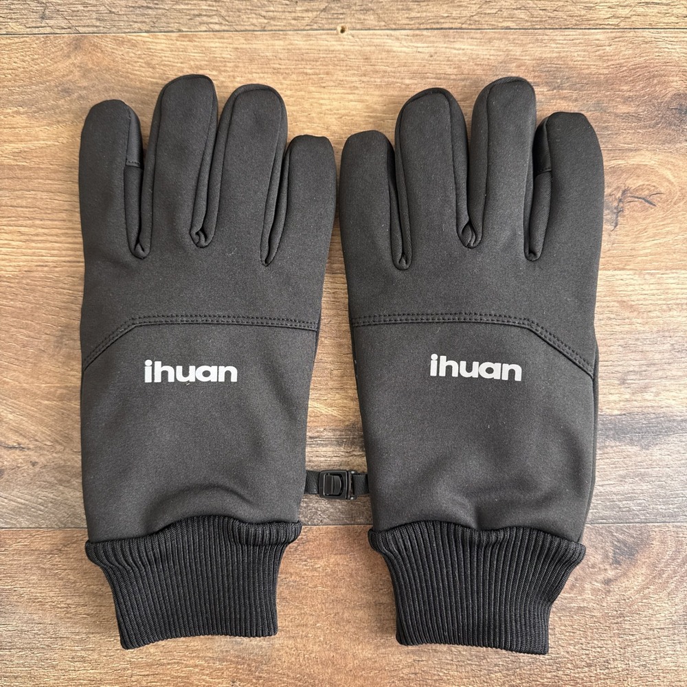 ihuan Sport Gloves Winter Fleece Lined Touchscreen‎ Black Size Large